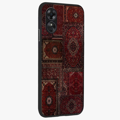 Persian Velvet Tale Glass Case upright view showcasing elegant Persian artwork with classic heritage theme.