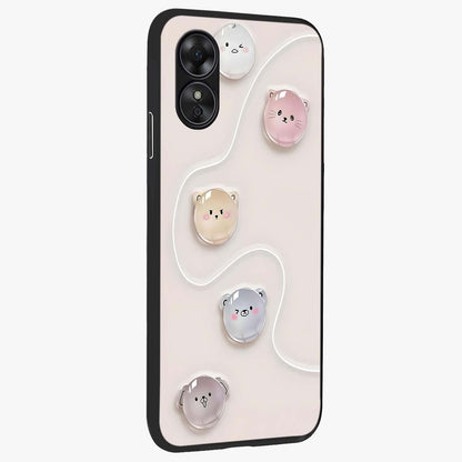 Puffy Face Parade Glass Case upright view showcasing adorable character artwork with cheerful animated theme.