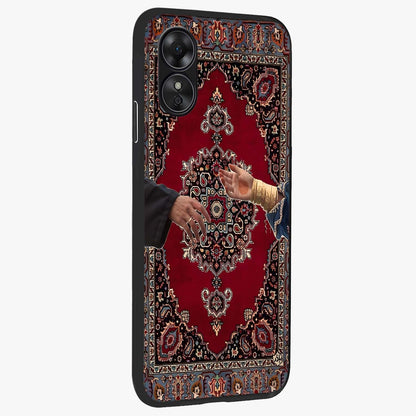 Royal Touch Reach Glass Case upright view showcasing stylish royal inspired artwork with graceful theme.