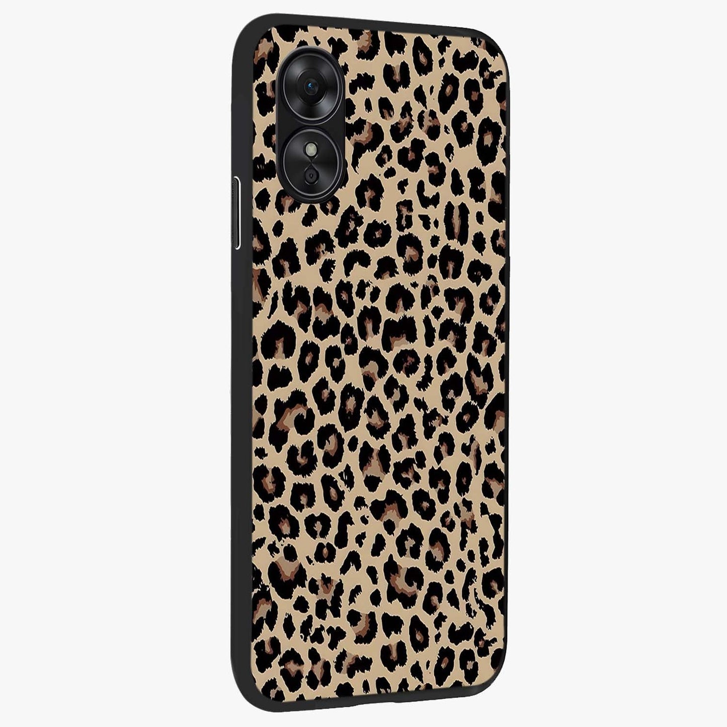 Savage Chic Pattern Glass Case upright view showcasing trendy decorative artwork with edgy fashion theme.
