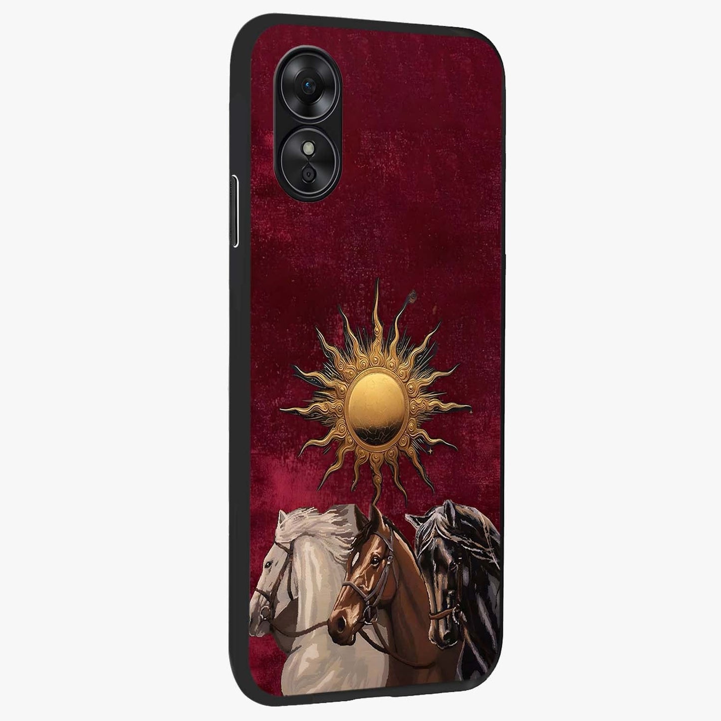 Solar Riders Glass Case upright view showcasing energetic rider artwork with bold adventure theme.