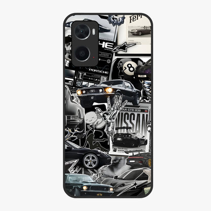 Aesthetic Dark Love Glass Case showing flat back view with dark romantic artwork and glossy glass finish.