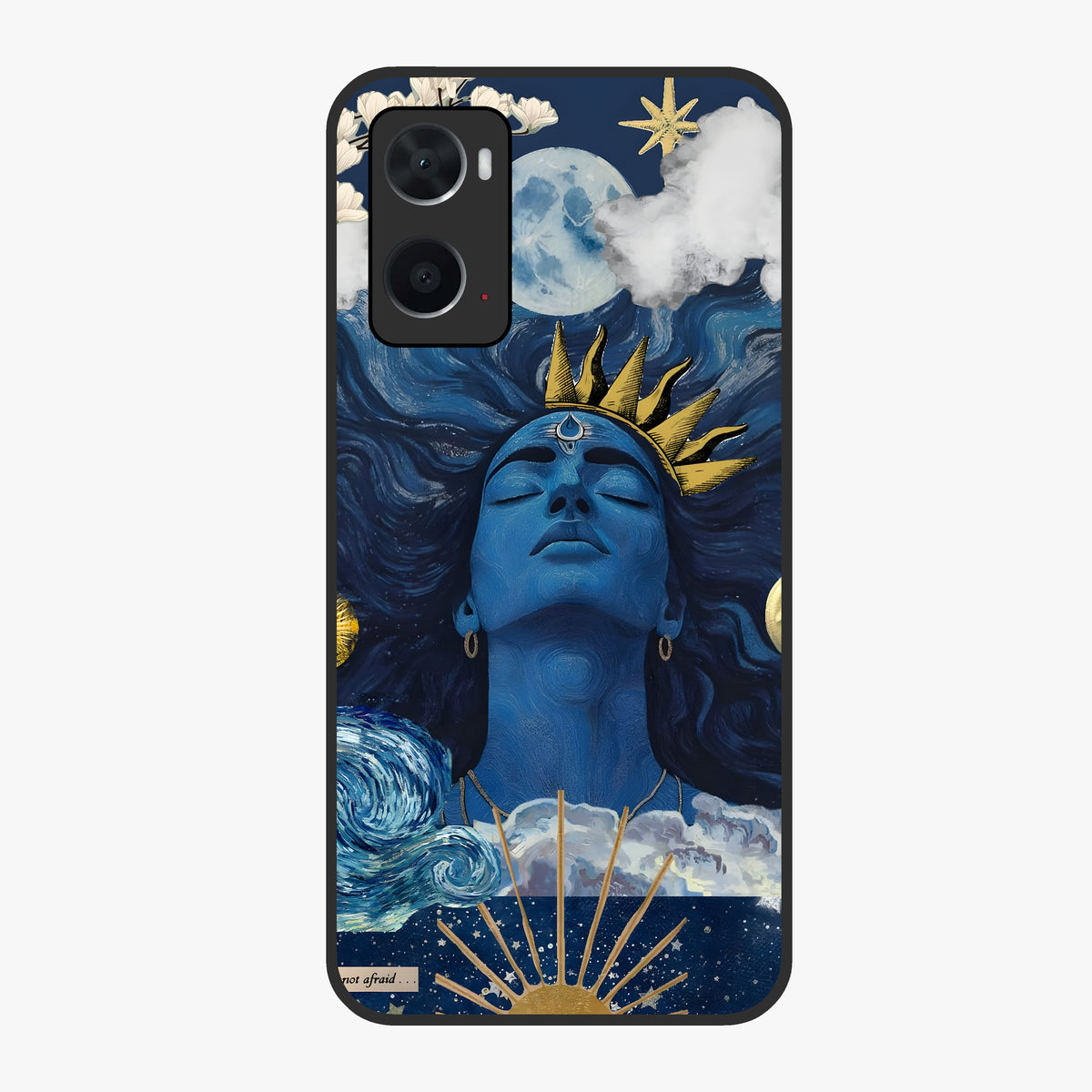 Aesthetic Lord Shiva Glass Case showing flat back view with divine Shiva artwork and glossy glass finish.