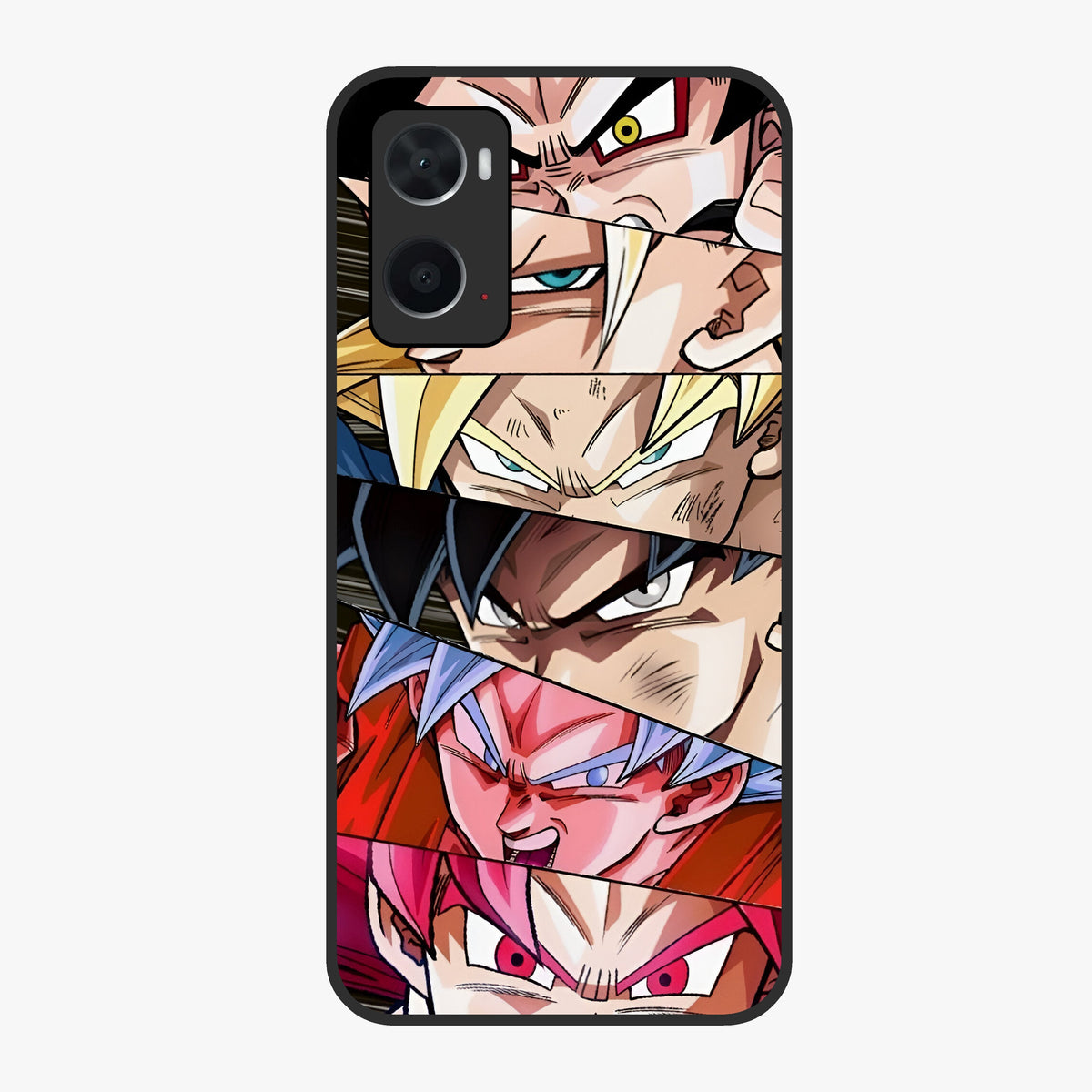Anime Character Glass Case showing flat back view with vibrant anime artwork and glossy glass finish.
