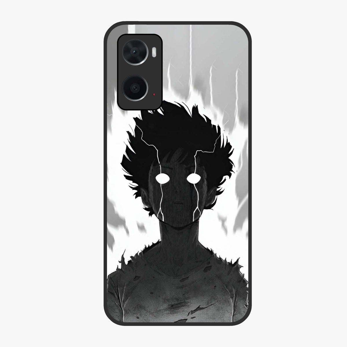 Awakened Inner Rage Glass Case showing flat back view with intense artistic artwork and glossy glass finish.