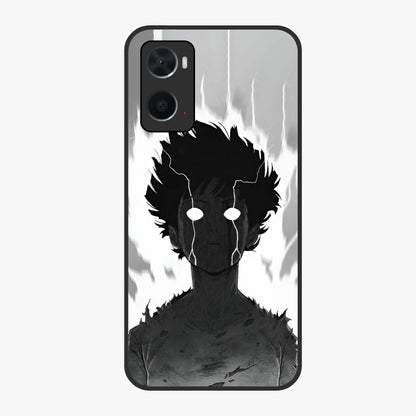 Awakened Inner Rage Glass Case showing flat back view with intense artistic artwork and glossy glass finish.