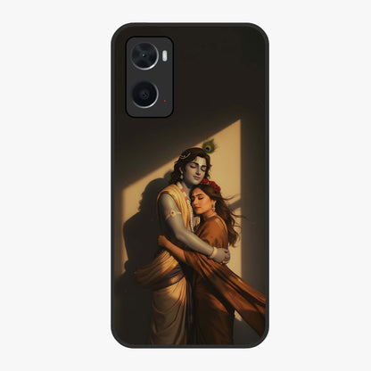 Divine Eternal Love Glass Case showing flat back view with spiritual love themed artwork and glossy glass finish.