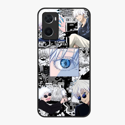 Infinity Sorcerer Chaos Glass Case showing flat back view with mystical sorcerer themed artwork and glossy glass finish.