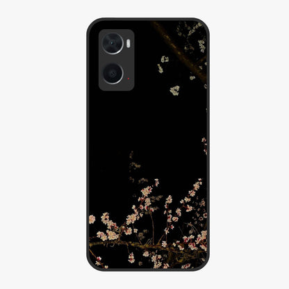 Petal Moon Light With Custom Name Glass Case showing flat back view with floral moonlight artwork and personalized name design.