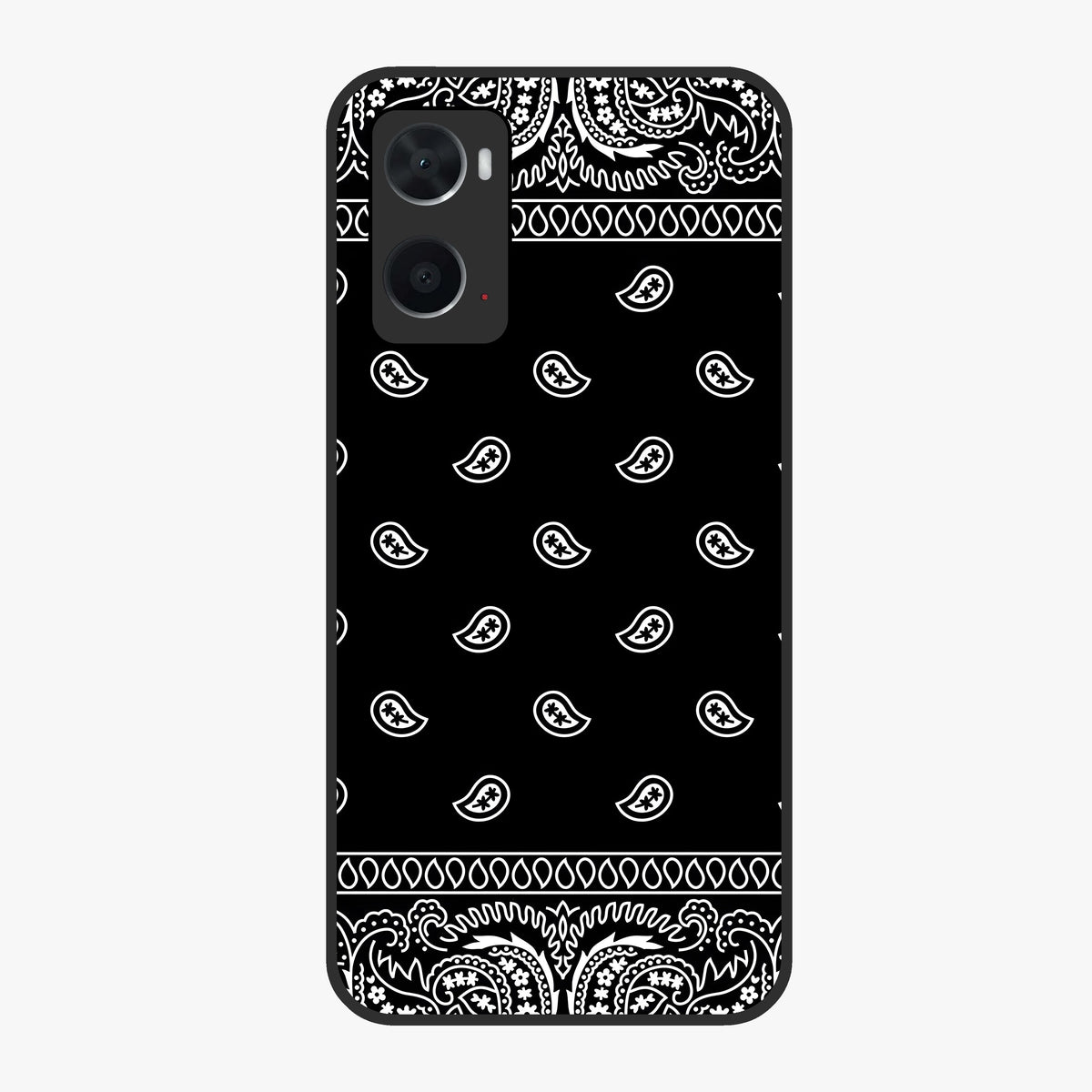 Retro Rebel Threads Glass Case showing flat back view with vintage street style artwork and glossy glass finish.