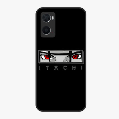 Scarlet Gaze Dominance Glass Case showing flat back view with striking red themed artwork and glossy glass finish.