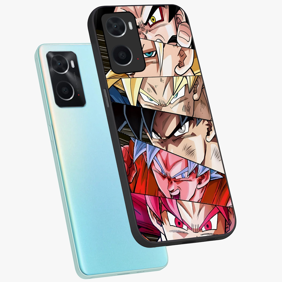 Anime Character Glass Case displayed in angled mockup highlighting colorful anime character illustration.