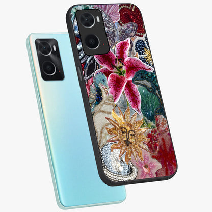 Beaded Garden Fantasy Glass Case displayed in angled mockup highlighting fantasy inspired floral bead pattern.
