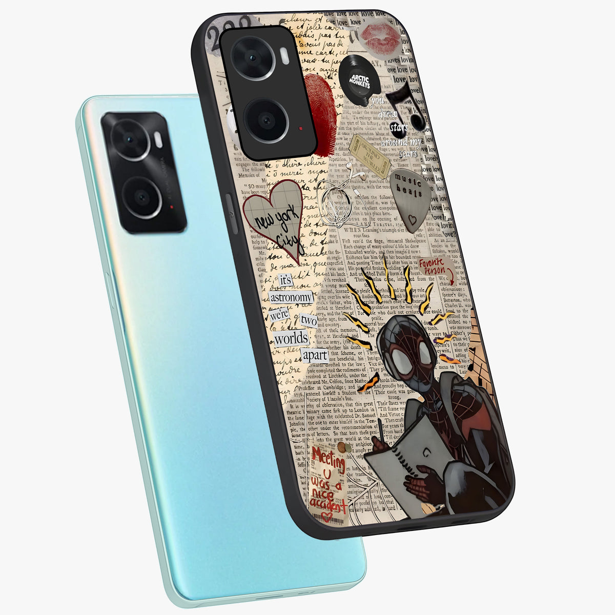 City Dream Sketch Glass Case displayed in angled mockup highlighting minimal city illustration with aesthetic sketch style.