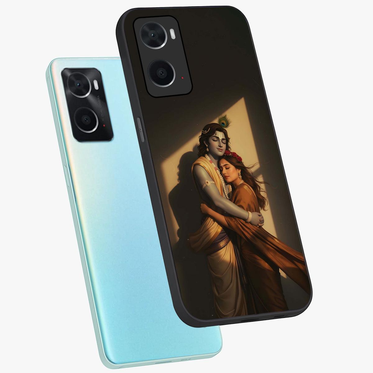 Divine Eternal Love Glass Case displayed in angled mockup highlighting elegant divine inspired design with peaceful aesthetic.