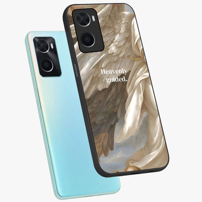 Divine Winged Grace Glass Case displayed in angled mockup highlighting graceful wing design with divine aesthetic style.