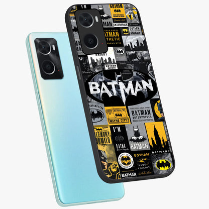 Knight Gotham Rise Glass Case displayed in angled mockup highlighting powerful knight silhouette design with dramatic aesthetic.