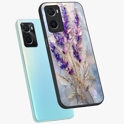 Lavender Dream Glow Glass Case displayed in angled mockup highlighting dreamy purple glow design with soft artistic style.