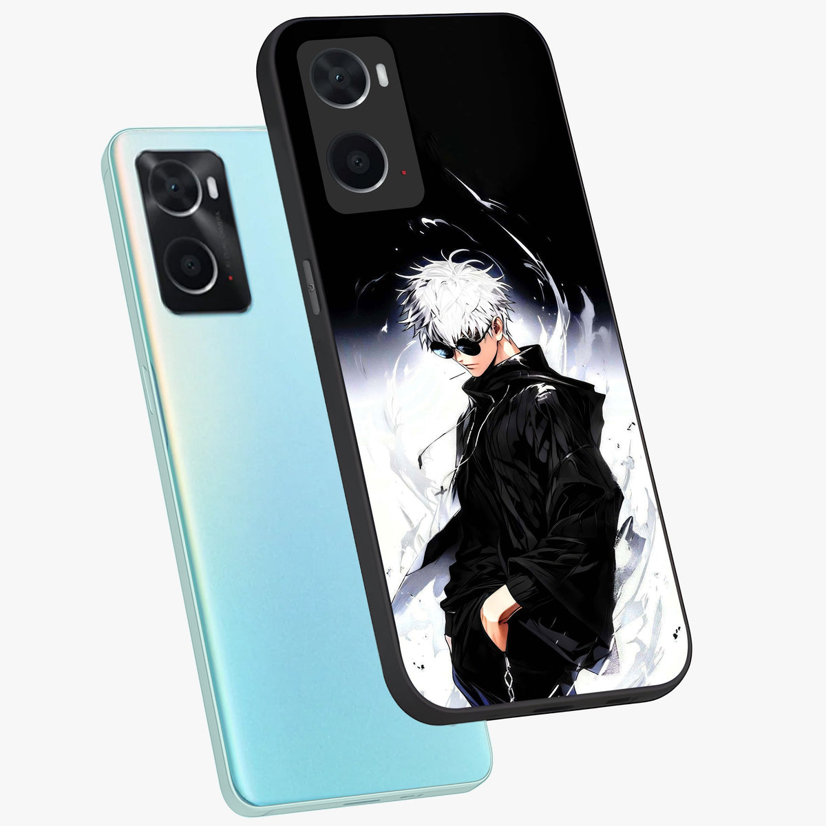 Limitless Shadow King Glass Case displayed in angled mockup highlighting dramatic dark hero design with intense aesthetic.