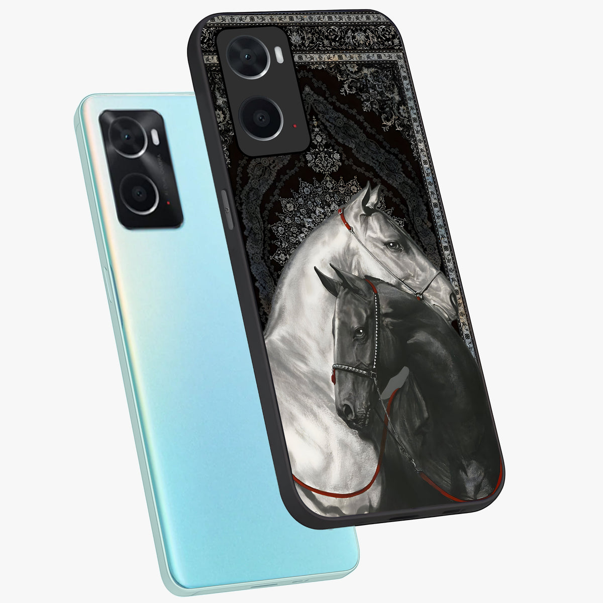 Majestic Ride Legacy Glass Case displayed in angled mockup highlighting sleek vehicle design with bold racing aesthetic.