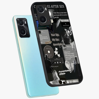 Midnight Love Echo Glass Case displayed in angled mockup highlighting elegant love inspired design with deep aesthetic style.