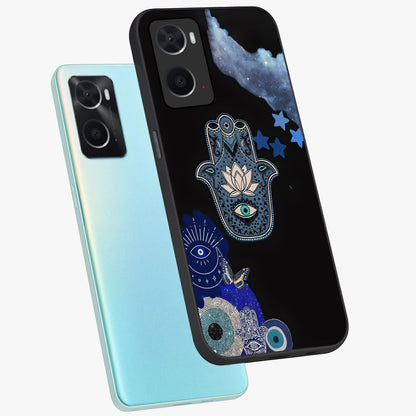 Mystic Hand Aura Glass Case displayed in angled mockup highlighting magical aura design with spiritual aesthetic style.