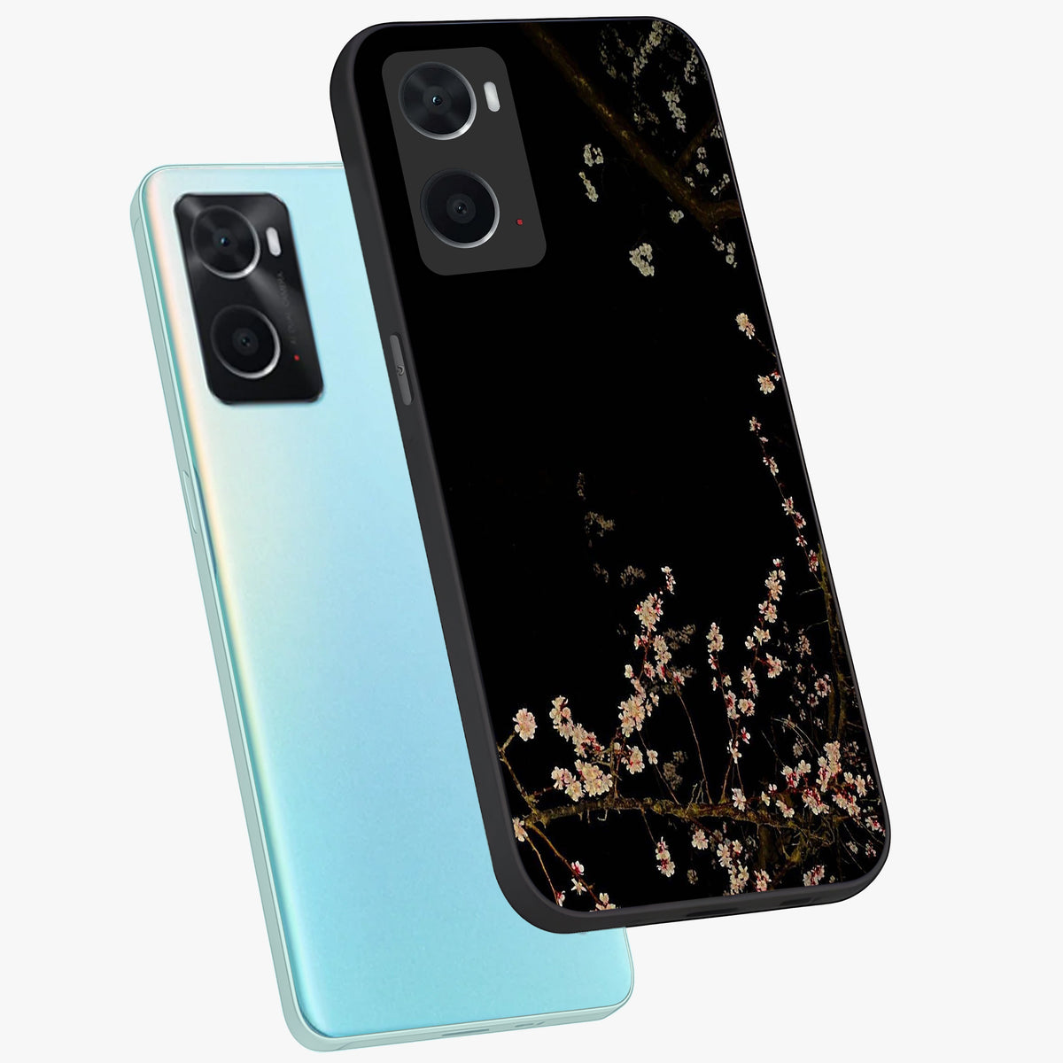 Petal Moon Light With Custom Name Glass Case displayed in angled mockup highlighting delicate petal design with custom name feature.