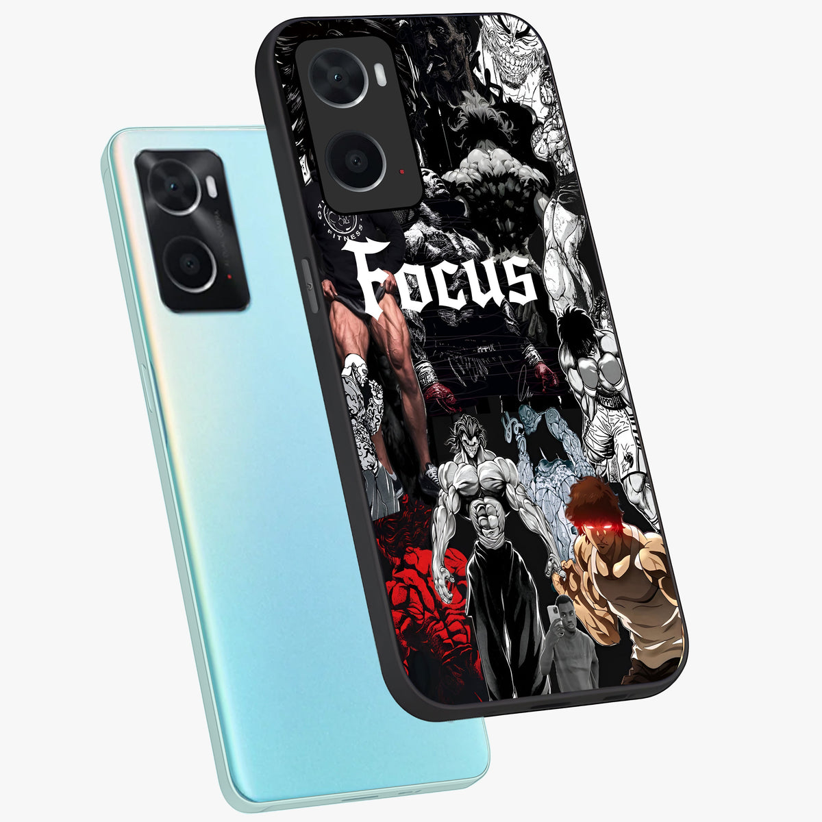 Relentless Power Focus Glass Case displayed in angled mockup highlighting bold statement design with modern aesthetic style.