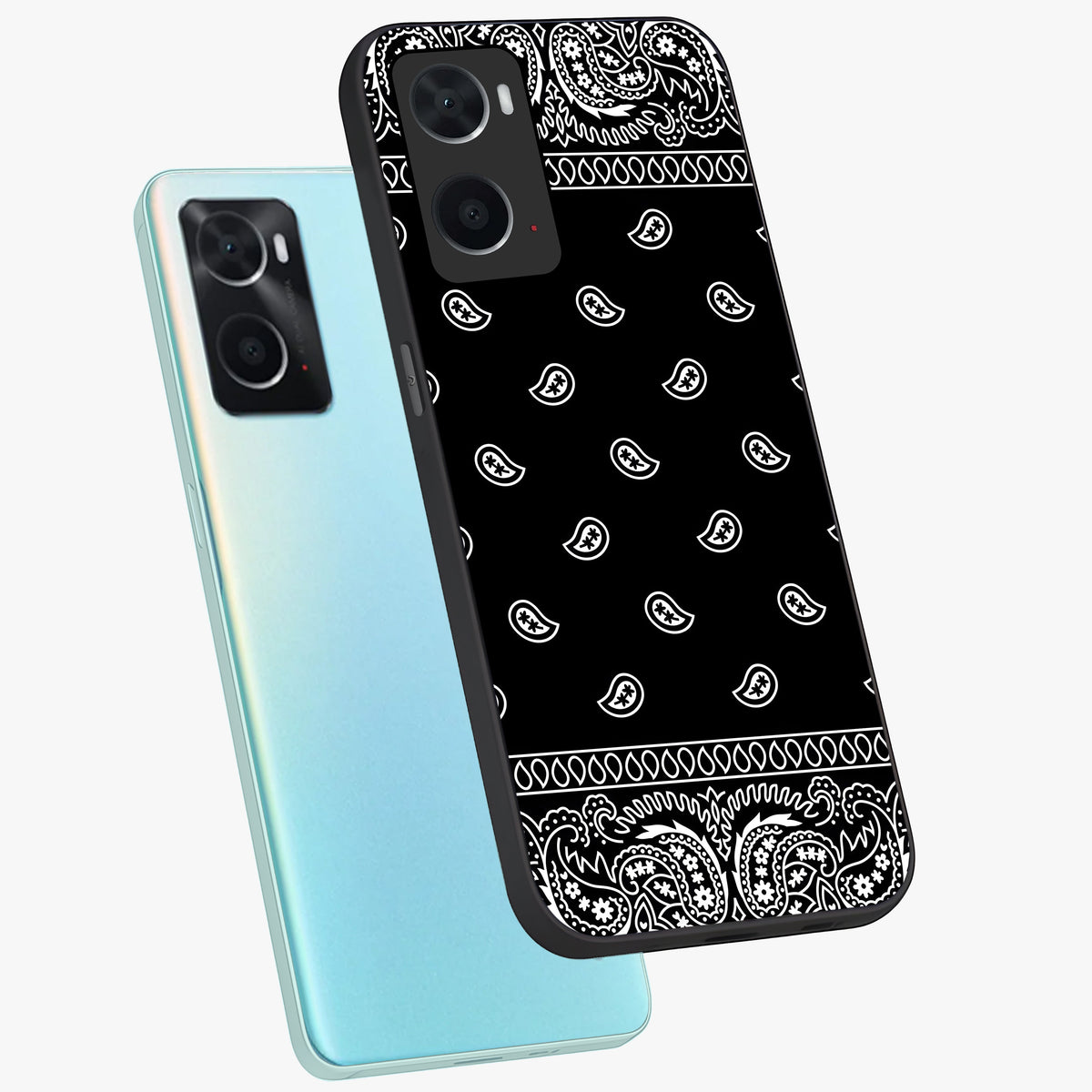 Retro Rebel Threads Glass Case displayed in angled mockup highlighting retro inspired graphic design with rebellious aesthetic.