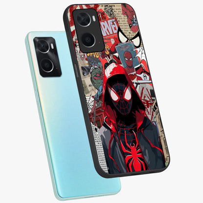 Spider Collage Street Glass Case displayed in angled mockup highlighting dynamic street style collage design with comic aesthetic.
