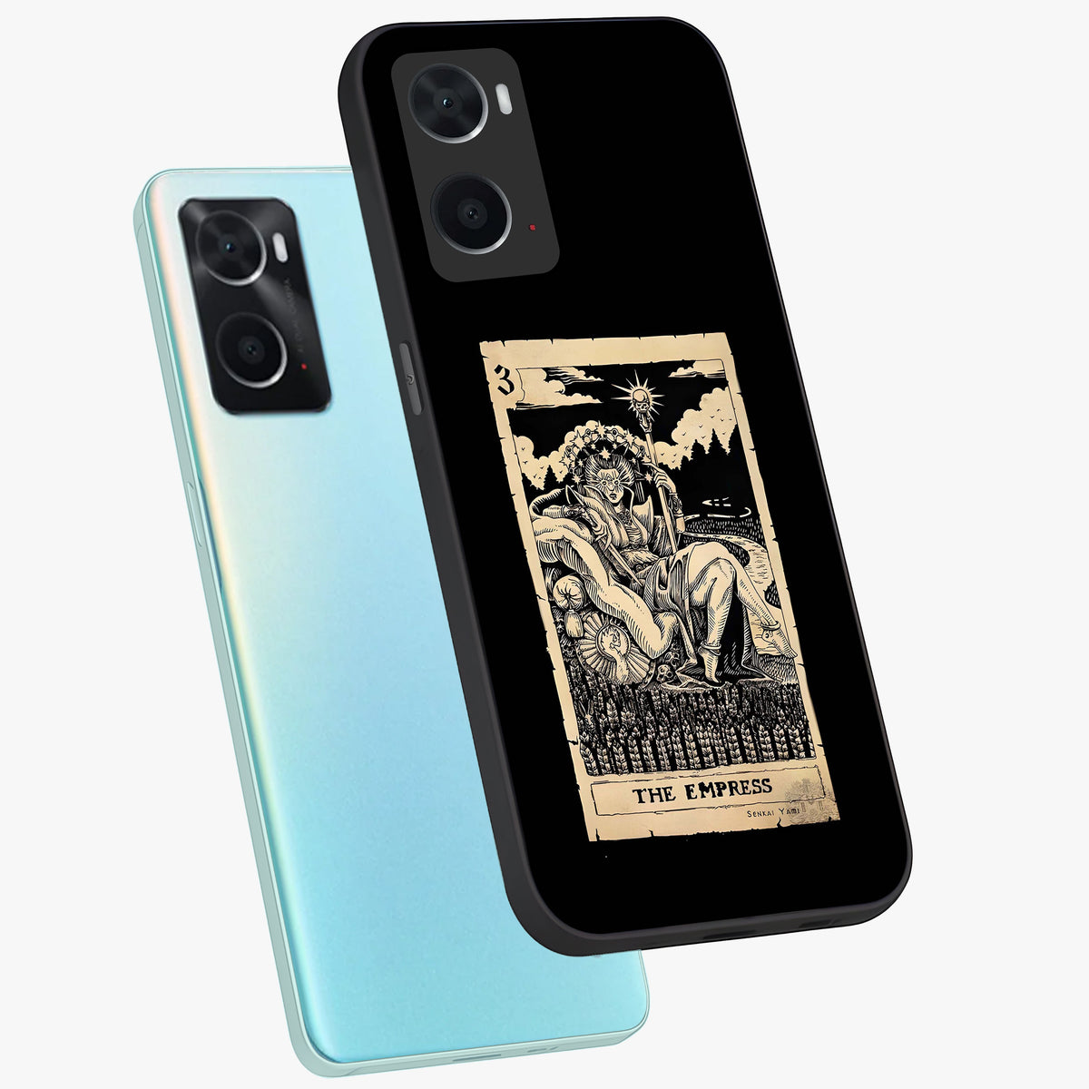 The Empress Glass Case displayed in angled mockup highlighting elegant royal design with majestic aesthetic style.