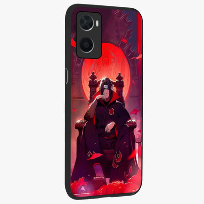 Blood Moon Sovereign Glass Case upright view showcasing powerful moon inspired artwork with cosmic aesthetic style.