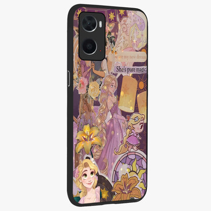 Magical Tangled Dream Glass Case upright view showcasing enchanting artistic artwork with dreamy fantasy theme.