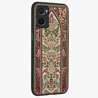 Persian Inspired Glass Case upright view showcasing decorative Persian artwork with rich heritage theme.