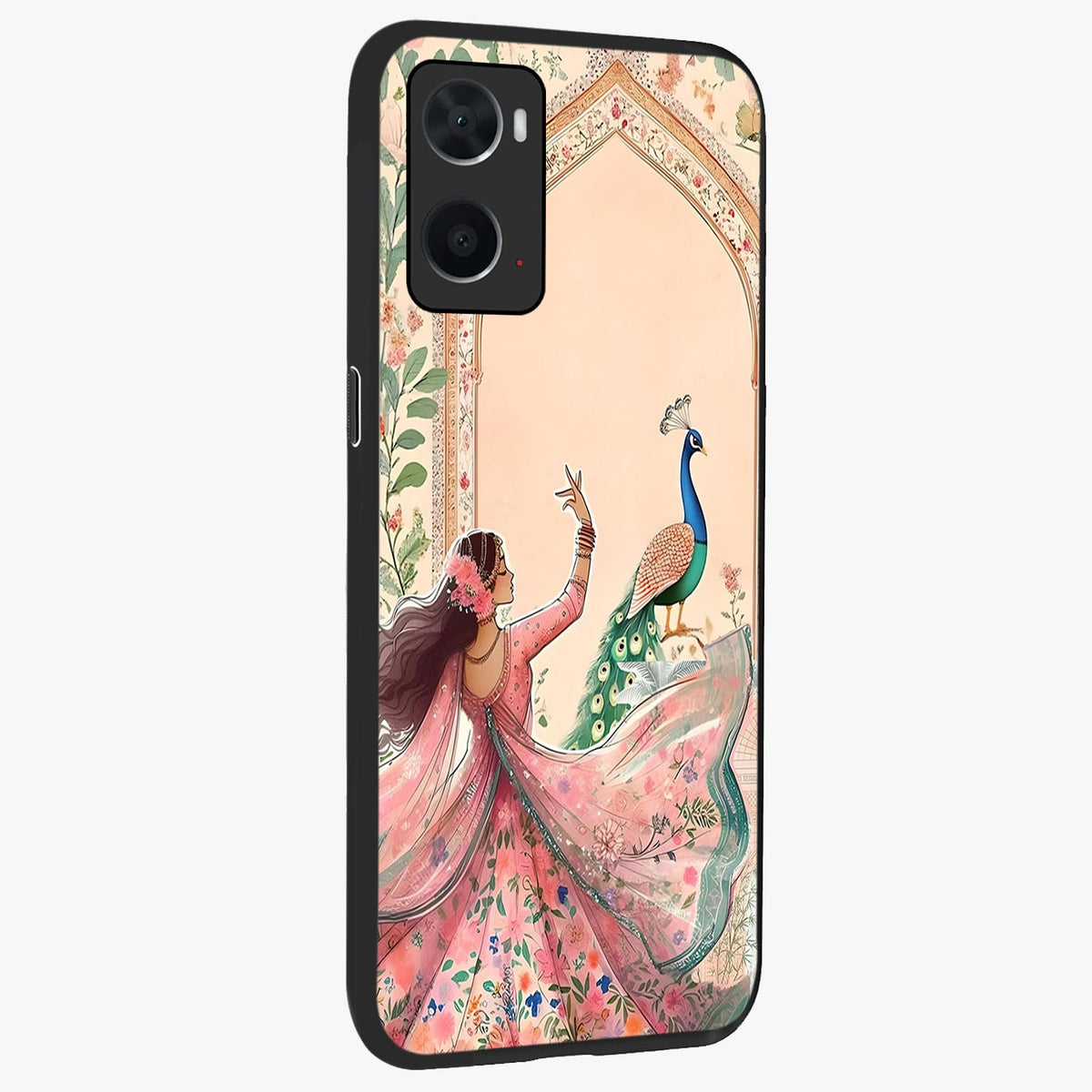 Royal Grace Muse Glass Case upright view showcasing stylish artistic artwork with sophisticated royal theme.