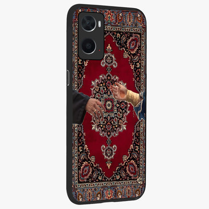 Royal Touch Reach Glass Case upright view showcasing stylish royal inspired artwork with graceful theme.