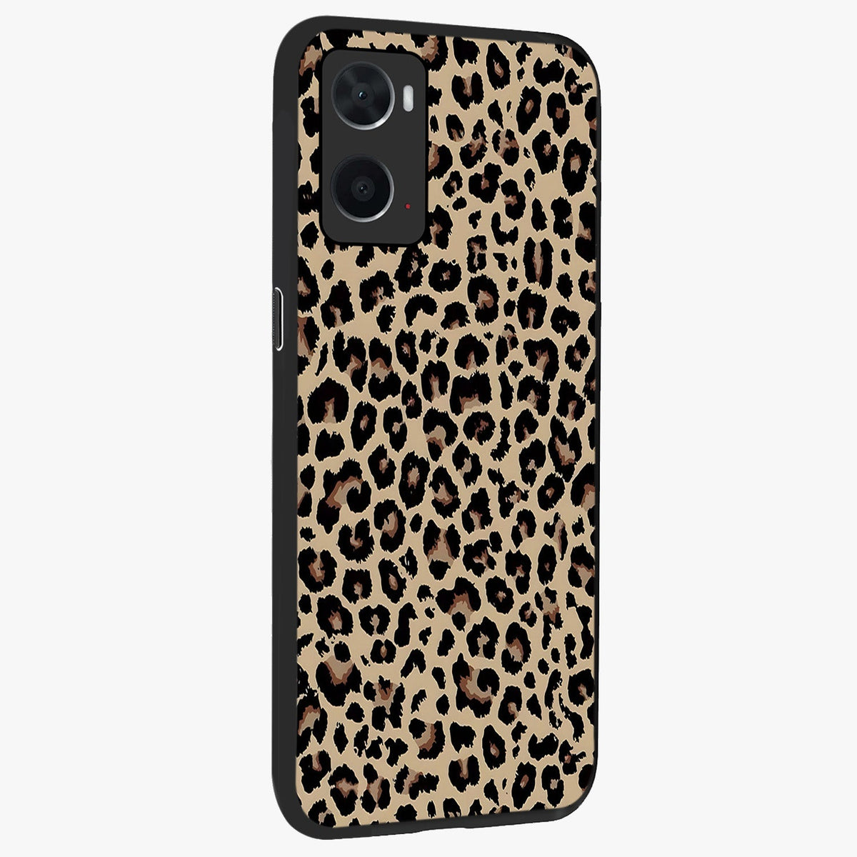 Savage Chic Pattern Glass Case upright view showcasing trendy decorative artwork with edgy fashion theme.