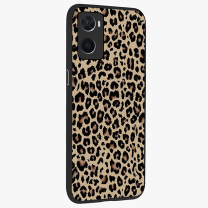 Savage Chic Pattern Glass Case upright view showcasing trendy decorative artwork with edgy fashion theme.