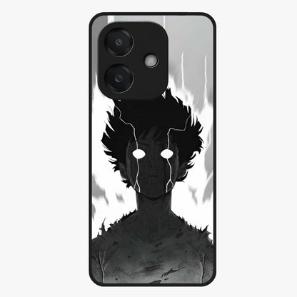 Awakened Inner Rage Glass Case showing flat back view with intense artistic artwork and glossy glass finish.
