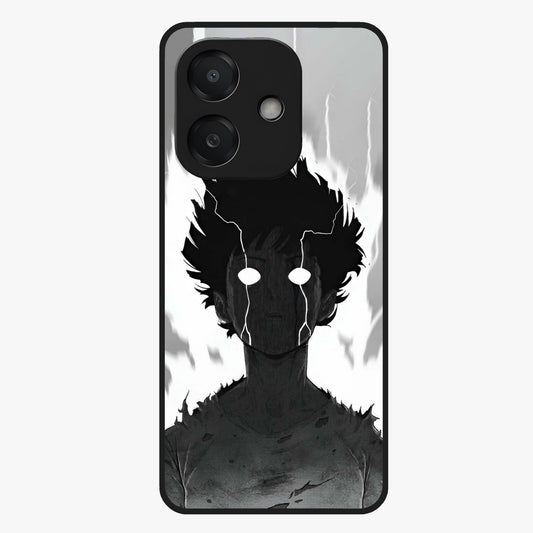 Awakened Inner Rage Glass Case showing flat back view with intense artistic artwork and glossy glass finish.