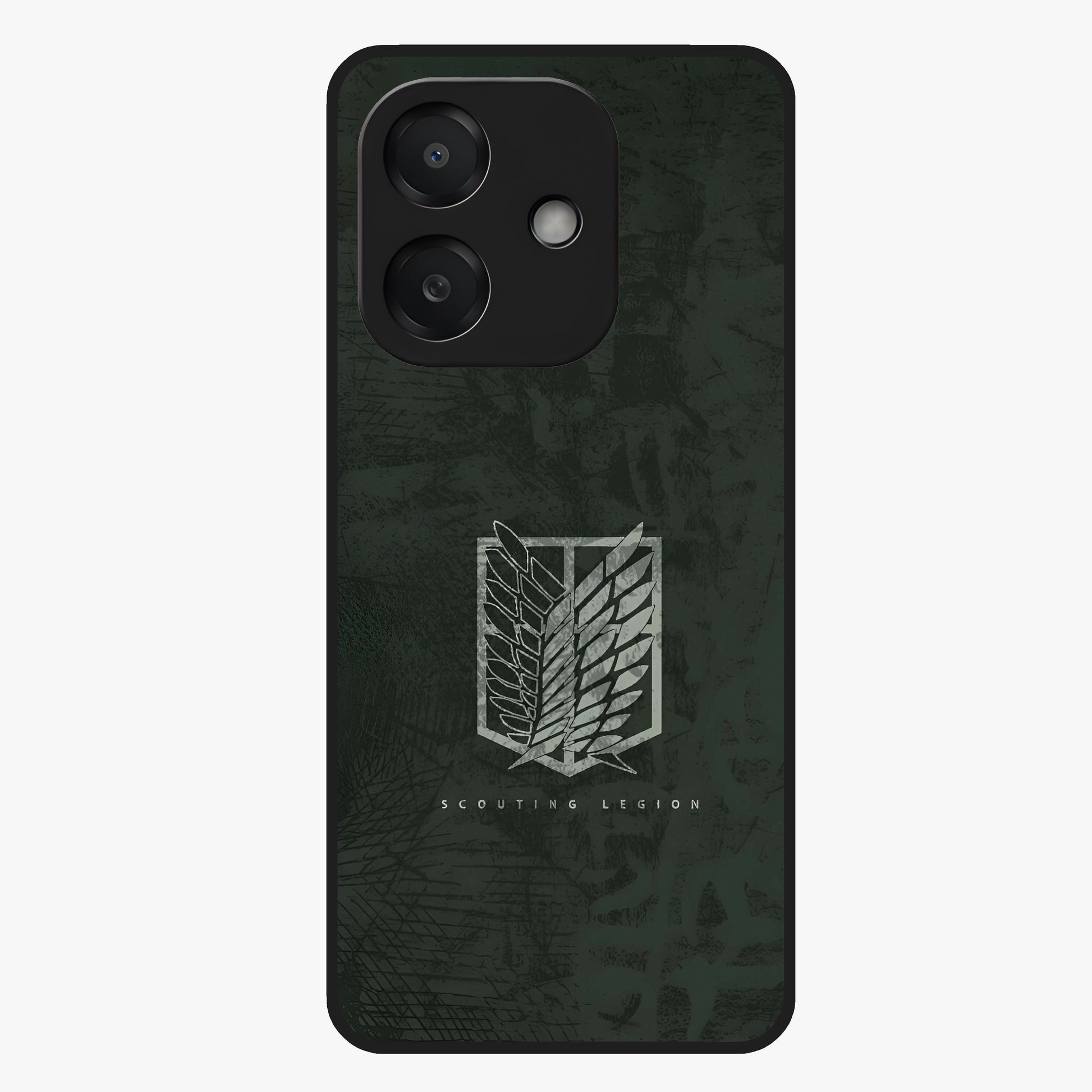 Wings Of Freedom Glass Case showing flat back view with symbolic wings artwork and glossy glass finish.