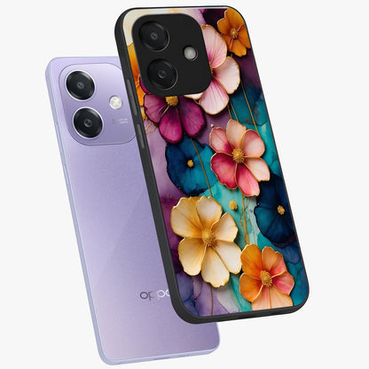 Artlyn Grace Flower Pattern Glass Case displayed in angled mockup highlighting delicate flower pattern design and smooth glass surface.