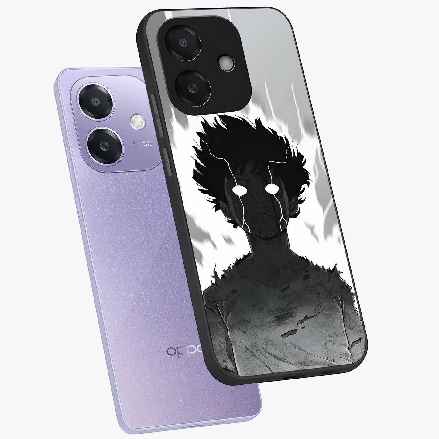 Awakened Inner Rage Glass Case displayed in angled mockup highlighting powerful graphic design and bold artistic theme.