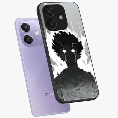 Awakened Inner Rage Glass Case displayed in angled mockup highlighting powerful graphic design and bold artistic theme.