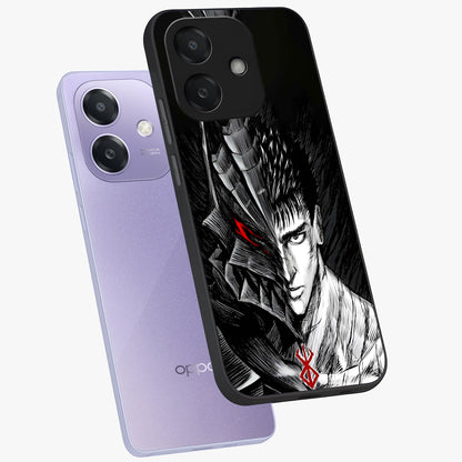 Berserker Blood Oath Glass Case displayed in angled mockup highlighting dark fantasy graphic design and powerful theme.