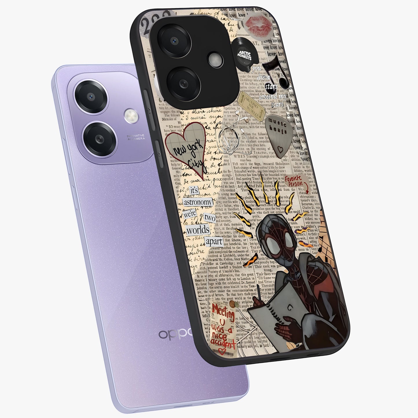 City Dream Sketch Glass Case displayed in angled mockup highlighting minimal city illustration with aesthetic sketch style.