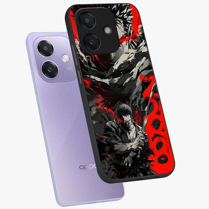 Demon Sword Resolve Glass Case displayed in angled mockup highlighting powerful demon sword illustration with dark fantasy aesthetic.