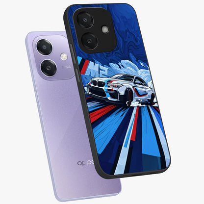 Drift Power Rush Glass Case displayed in angled mockup highlighting powerful drift car design with sporty aesthetic style.