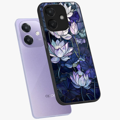 Gloss Petal Rush Glass Case displayed in angled mockup highlighting vibrant petal design with elegant floral aesthetic.