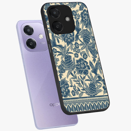 Heirloom Wild Bloom Glass Case displayed in angled mockup highlighting botanical bloom design with classic aesthetic style.